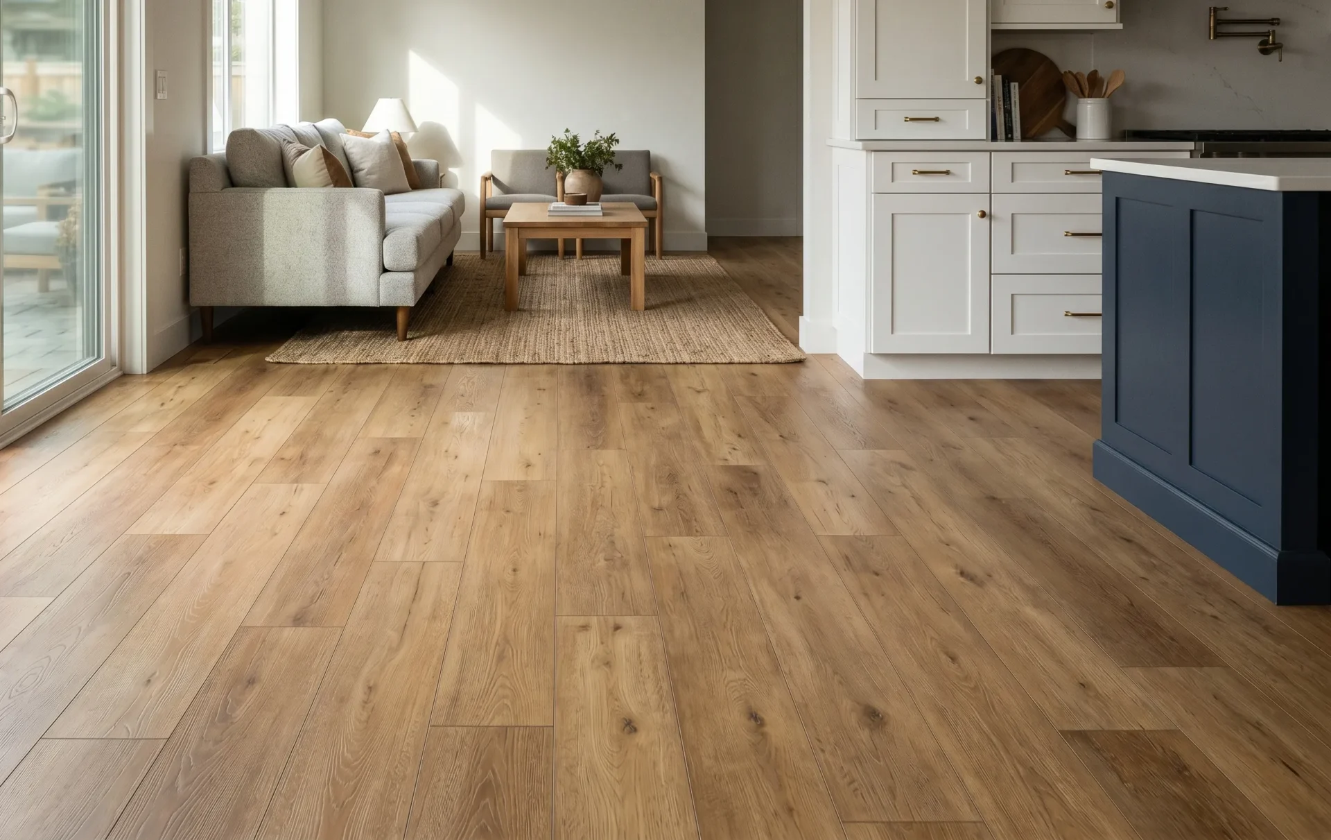 2026 kitchen flooring trends, 10 Percent Cabinetry, kitchen flooring ideas, luxury vinyl plank, sustainable flooring, hardwood floor styles 2026